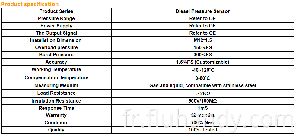 HM5700H Fuel Rail High Pressure Sensor